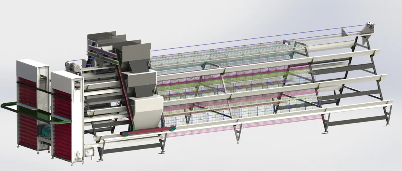 A-Type automatic layer chicken cage system for commercial poultry farming A-Type automatic layer chicken cage system for commercial poultry farming
