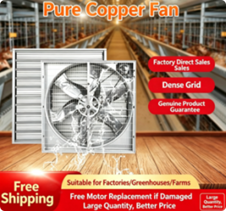 Poultry Exhaust Fan for Farm Ventilation and Cooling System | High Air Volume Industrial Fan