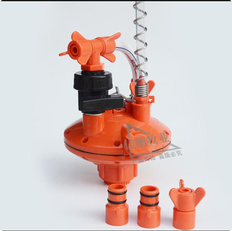 Automatic poultry water pressure regulator for chicken drinking system farm equipment