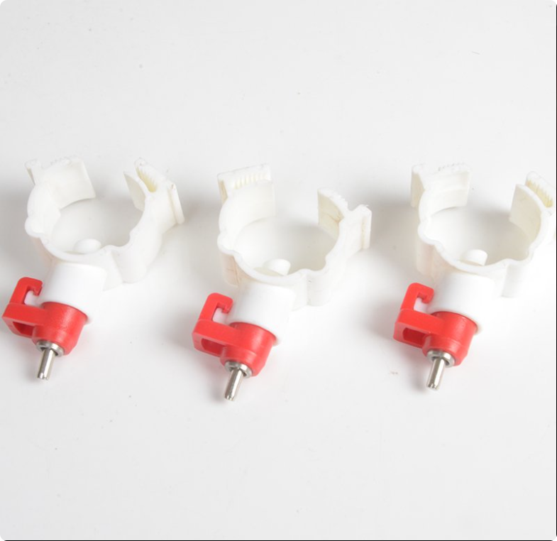 Clip-on Chicken Nipple Drinker for Round Pipe | Automatic Poultry Drinking System