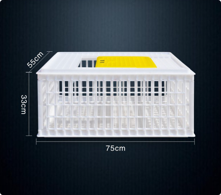 Plastic Poultry Transport Crate |  Chicken Duck Transport Cage for Farm Use