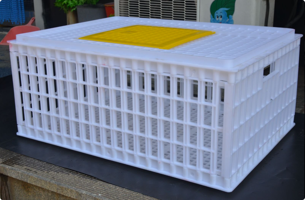 Plastic Poultry Transport Crate |  Chicken Duck Transport Cage for Farm Use