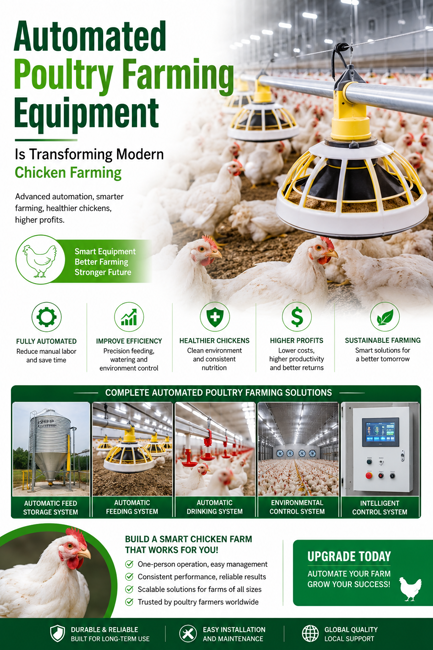 Automated Poultry Farming Equipment Is Transforming Modern Chicken Farming