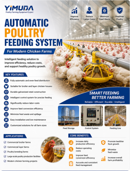 Automatic Poultry Feeding System for Modern Chicken Farms