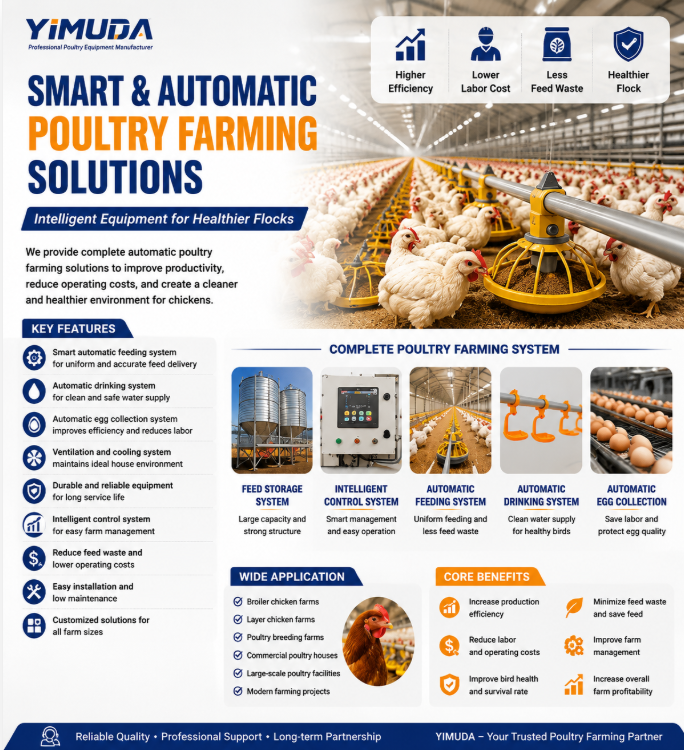 Smart Automatic Poultry Farming Solutions | Complete Chicken Farm Equipment